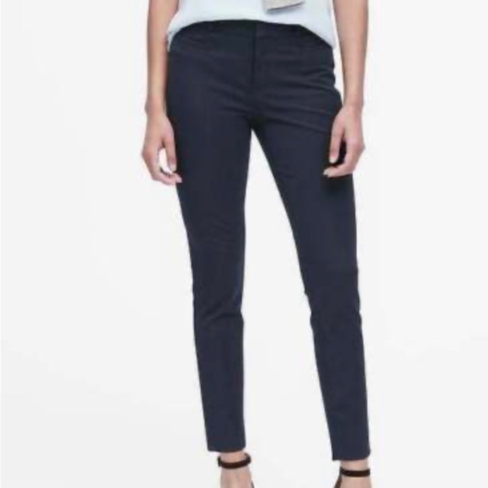 Banana Republic, the Sloan fit ankle length slacks in navy